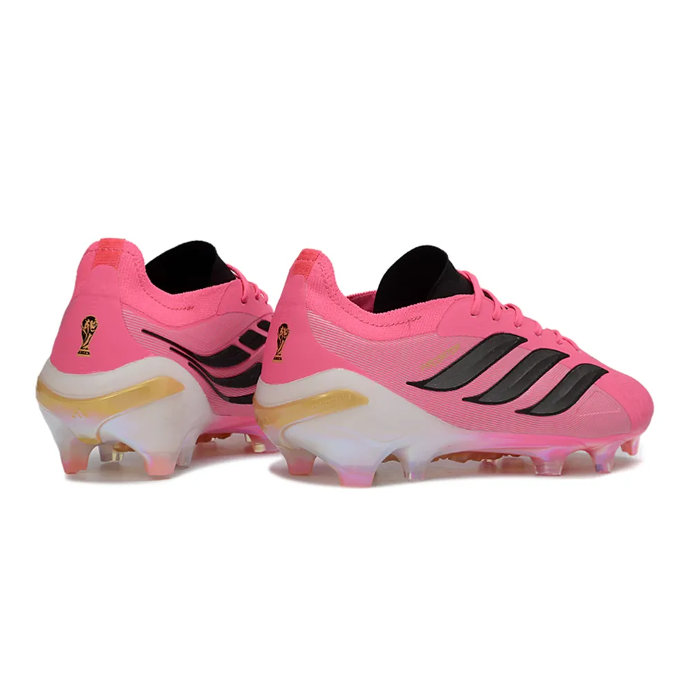 Chuteira Campo Adidas Predator 26 Elite FG Rosa e Preto
