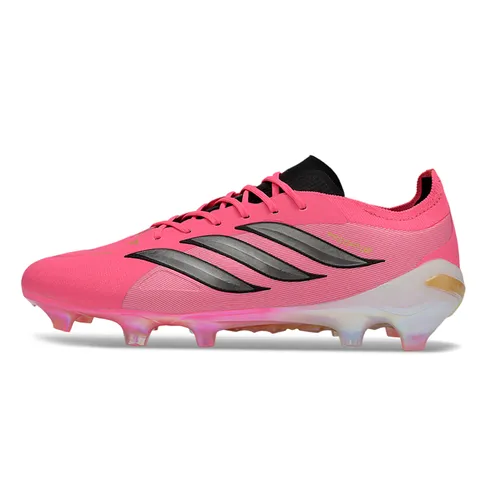 Chuteira Campo Adidas Predator 26 Elite FG Rosa e Preto