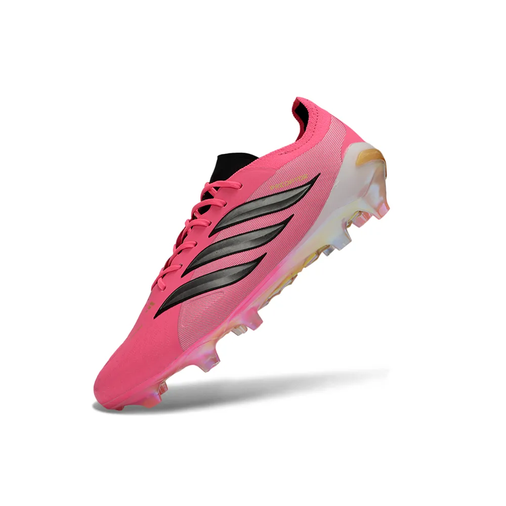 Chuteira Campo Adidas Predator 26 Elite FG Rosa e Preto