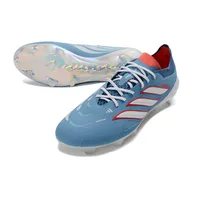 Chuteira Campo Adidas Predator 26 Elite FG Azul, Branco e Vermelho - imagem 5