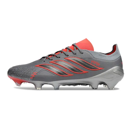 Chuteira Campo Adidas Predator 26 Elite FG Cinza e Laranja