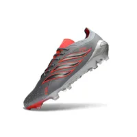 Chuteira Campo Adidas Predator 26 Elite FG Cinza e Laranja - imagem 5
