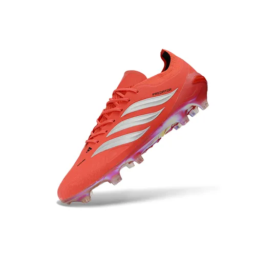 Chuteira Campo Adidas Predator 26 Elite FG Laranja e Prata