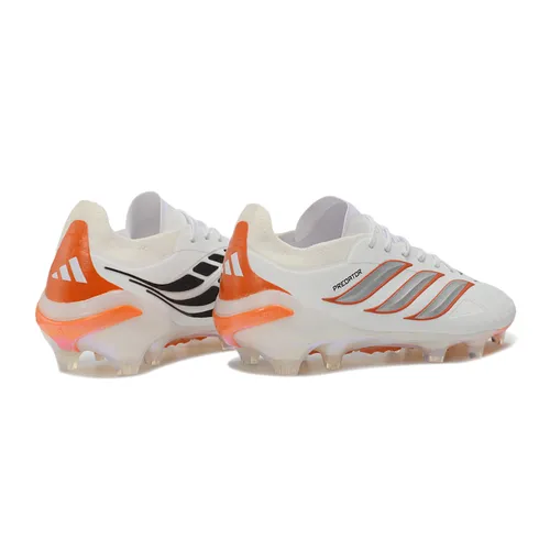 Chuteira Campo Adidas Predator 26 Elite FG Branco e Laranja