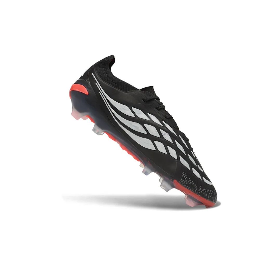 Chuteira Campo Adidas Predator 26 Elite FG Preto, Branco e Laranja