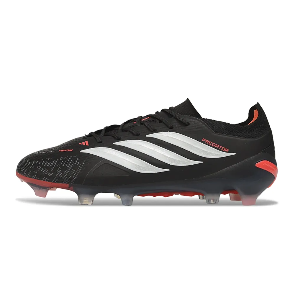 Chuteira Campo Adidas Predator 26 Elite FG Preto, Branco e Laranja
