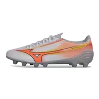 Chuteira Campo Mizuno Alpha III FG Prata e Laranja - imagem 1