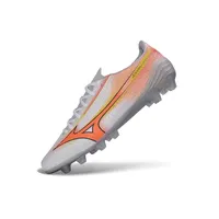 Chuteira Campo Mizuno Alpha III FG Prata e Laranja - imagem 7