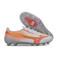 Chuteira Campo Mizuno Alpha III FG Prata e Laranja - imagem 3