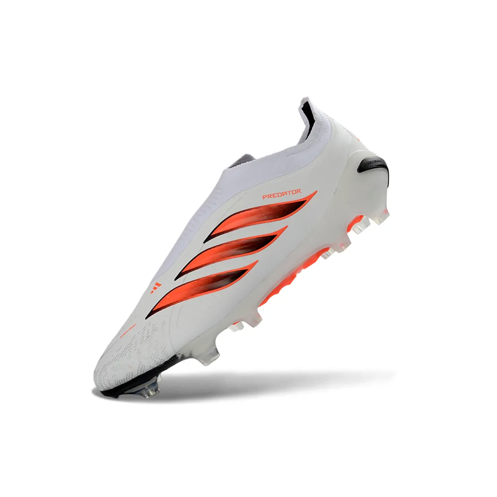 Chuteira Campo Adidas Predator LL 26 Elite FG Branco e Laranja