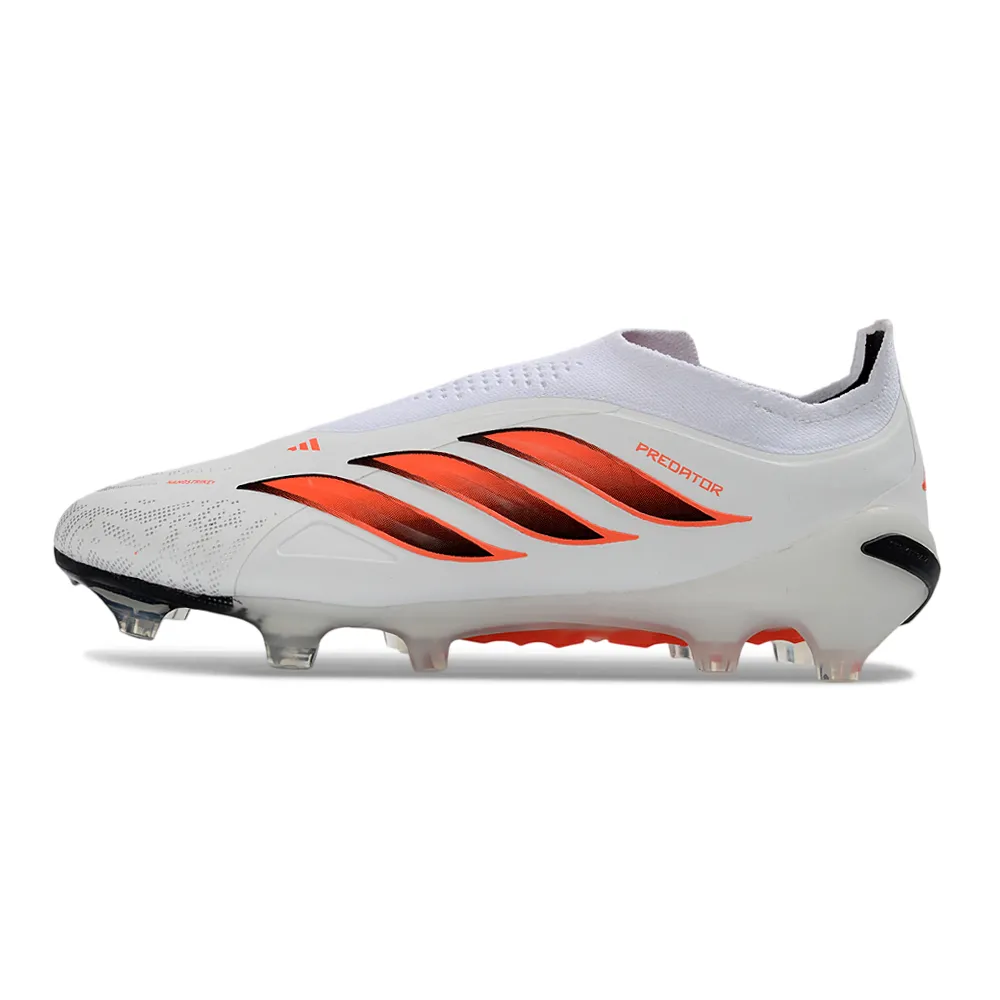 Chuteira Campo Adidas Predator LL 26 Elite FG Branco e Laranja