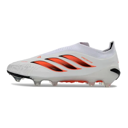 Chuteira Campo Adidas Predator LL 26 Elite FG Branco e Laranja