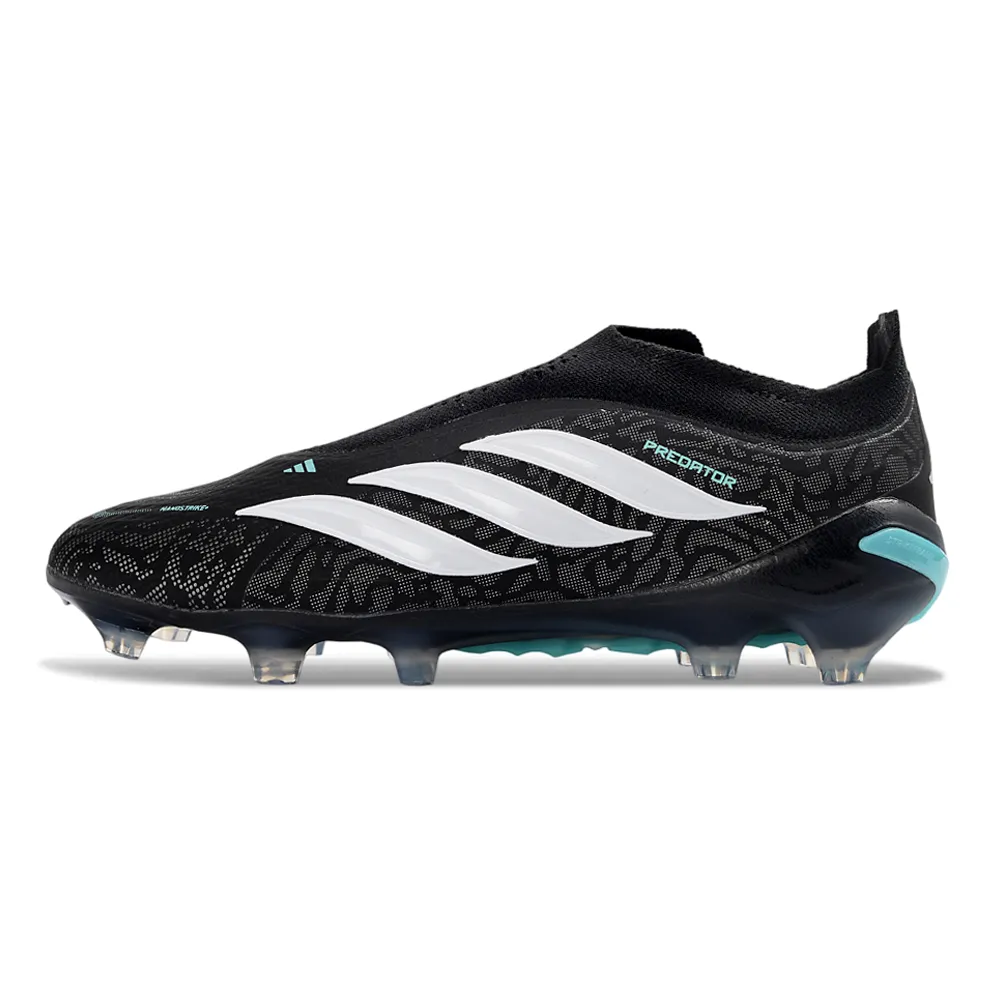 Chuteira Campo Adidas Predator LL 26 Elite FG Preto, Branco e Azul