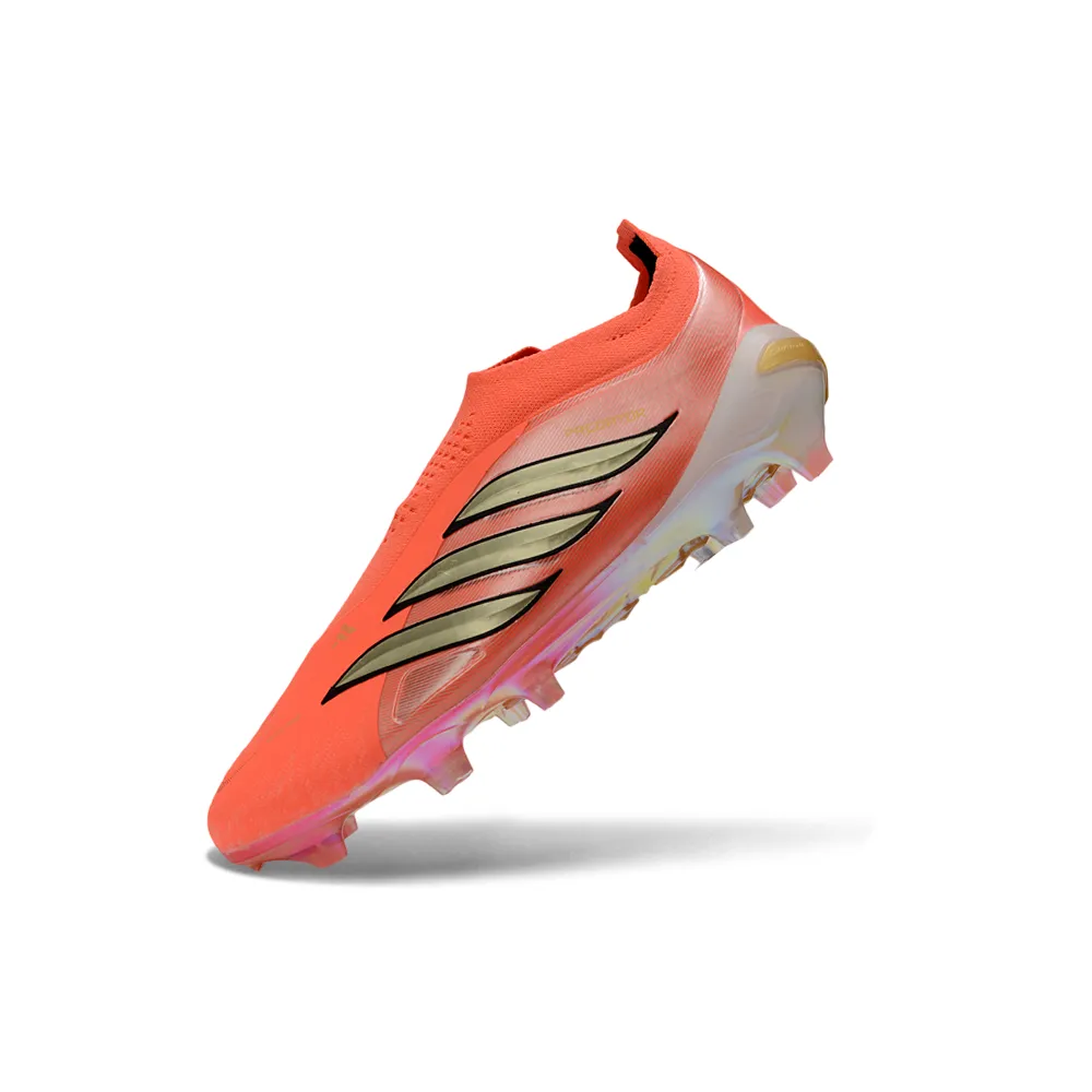 Chuteira Campo Adidas Predator LL 26 Elite FG Laranja e Dourado