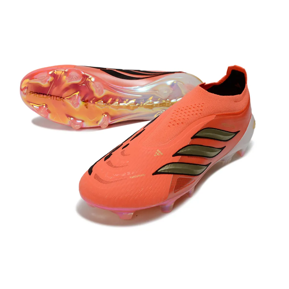 Chuteira Campo Adidas Predator LL 26 Elite FG Laranja e Dourado