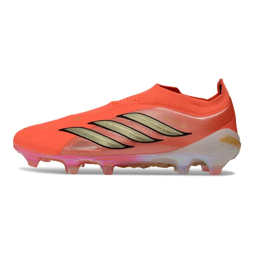 Chuteira Campo Adidas Predator LL 26 Elite FG Laranja e Dourado