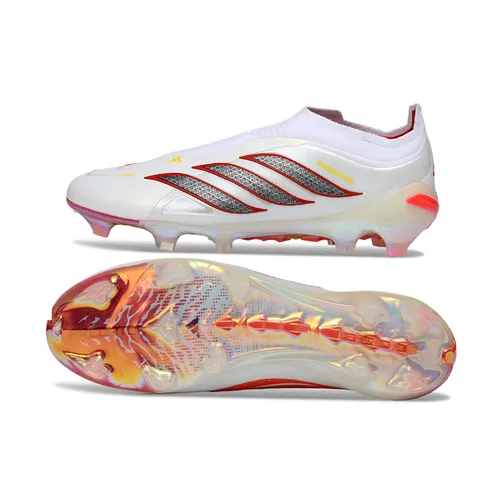 Chuteira Campo Adidas Predator LL 26 Elite FG Branco e Cinza