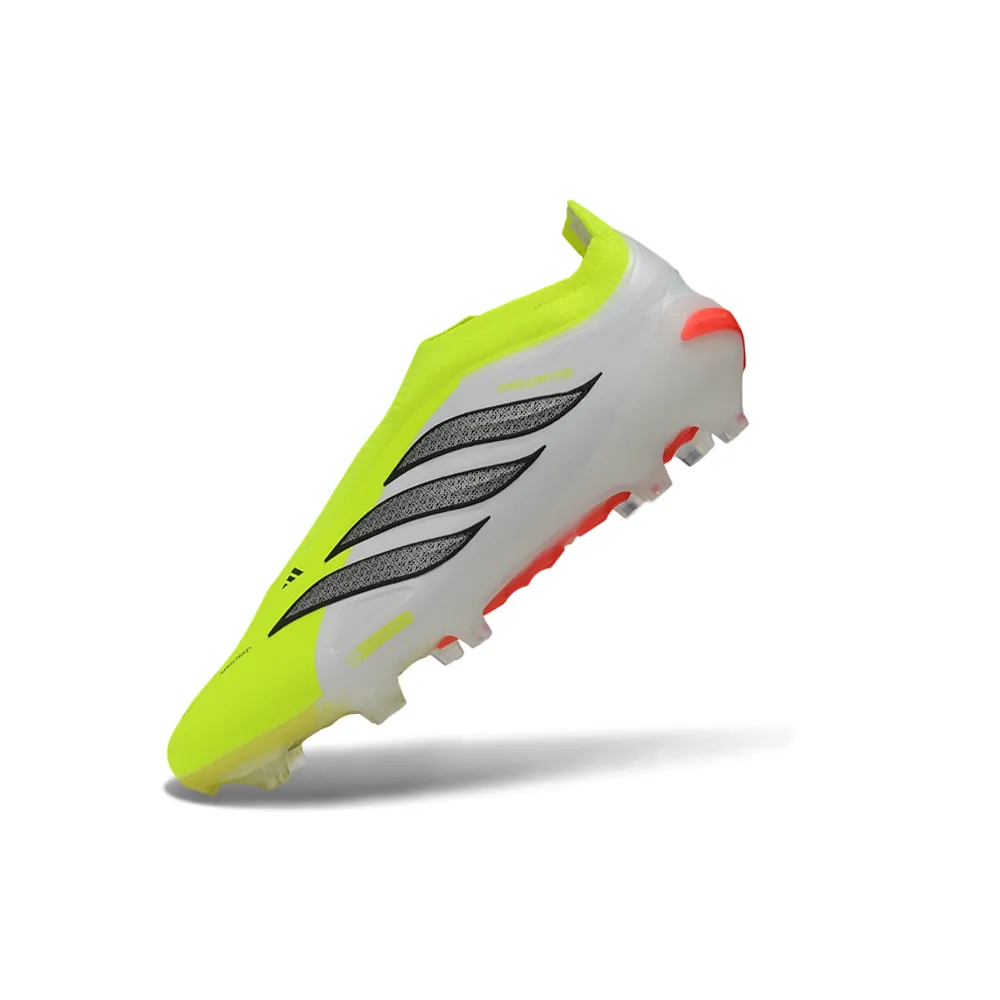 Chuteira Campo Adidas Predator LL 26 Elite FG Branco e Amarelo