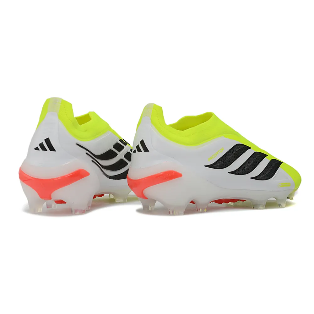 Chuteira Campo Adidas Predator LL 26 Elite FG Branco e Amarelo