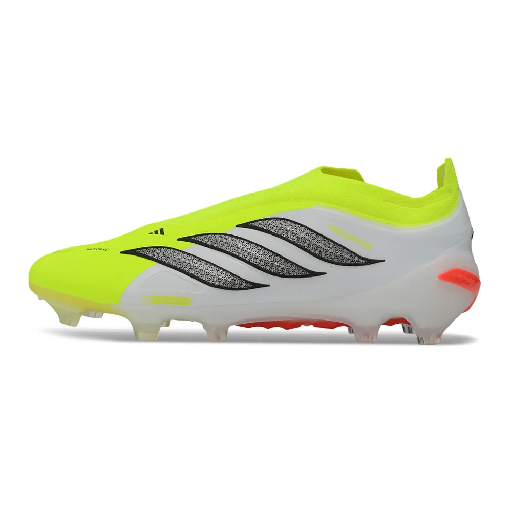Chuteira Campo Adidas Predator LL 26 Elite FG Branco e Amarelo