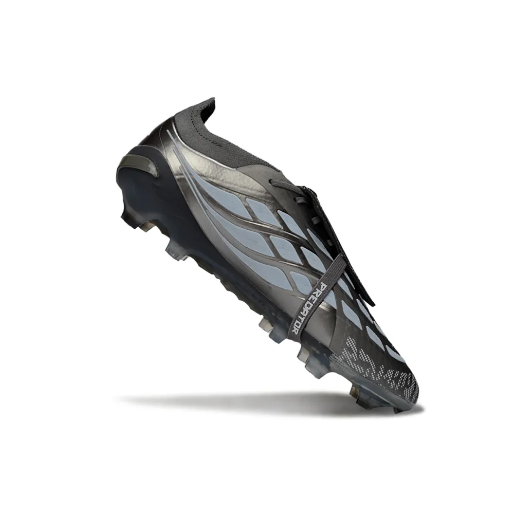 Chuteira Campo Adidas Predator Tongue 26 Elite FG Cinza