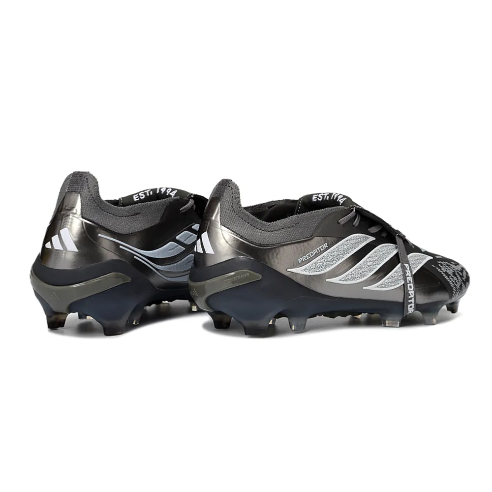 Chuteira Campo Adidas Predator Tongue 26 Elite FG Cinza