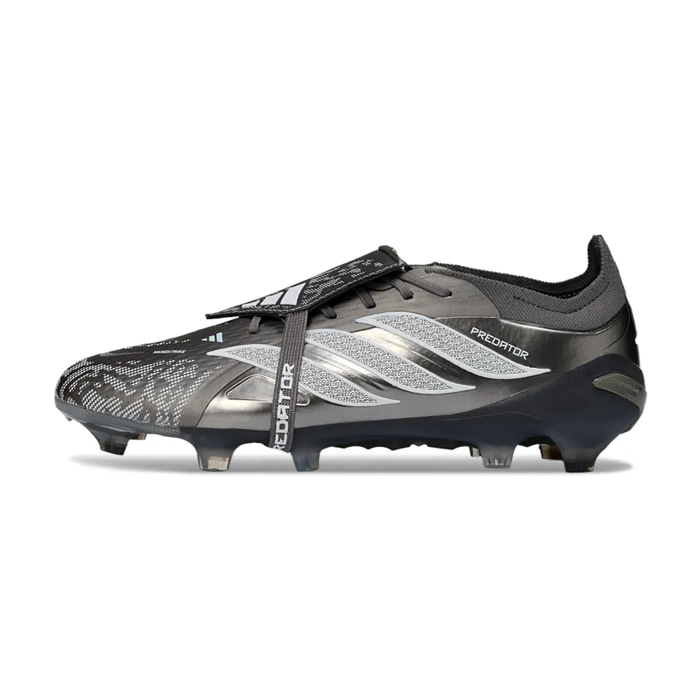 Chuteira Campo Adidas Predator Tongue 26 Elite FG Cinza