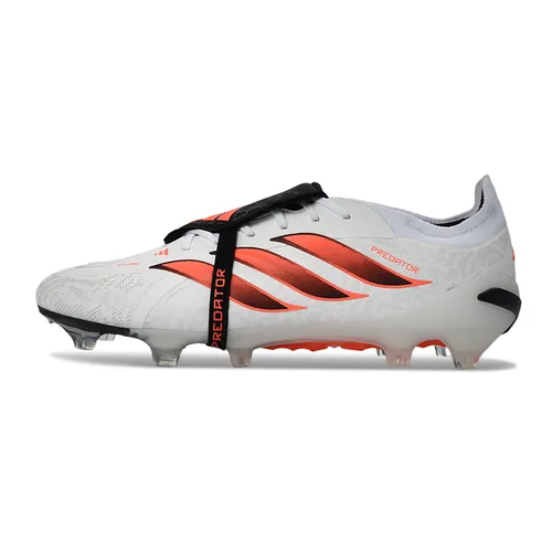 Chuteira Campo Adidas Predator Tongue 26 Elite FG Branco, Preto e Laranja