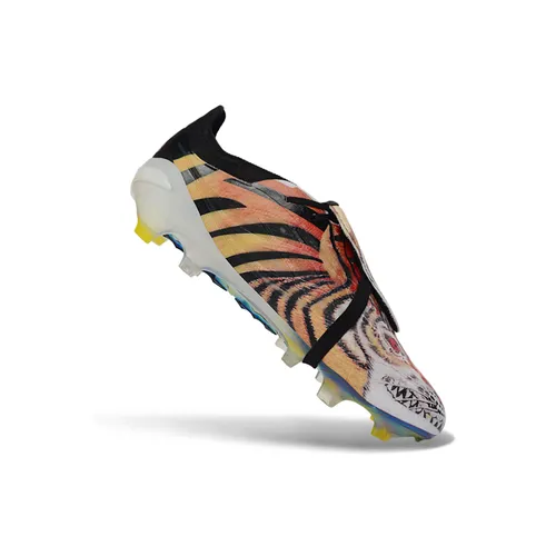 Chuteira Campo Adidas Predator Tongue 26 Elite FG Laranja e Preto