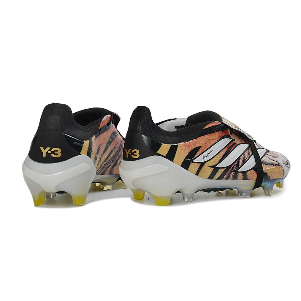 Chuteira Campo Adidas Predator Tongue 26 Elite FG Laranja e Preto