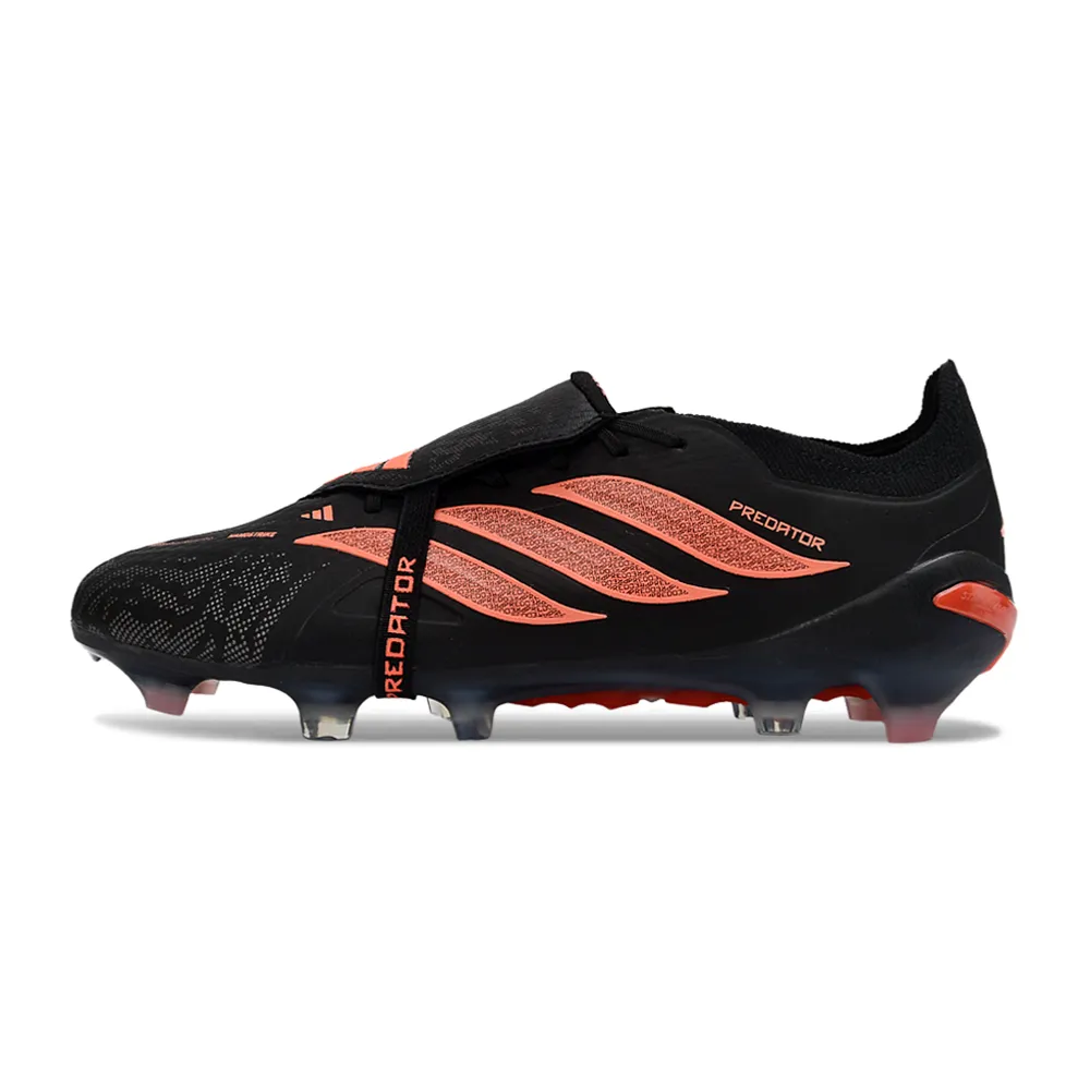 Chuteira Campo Adidas Predator Tongue 26 Elite FG Preto e Laranja