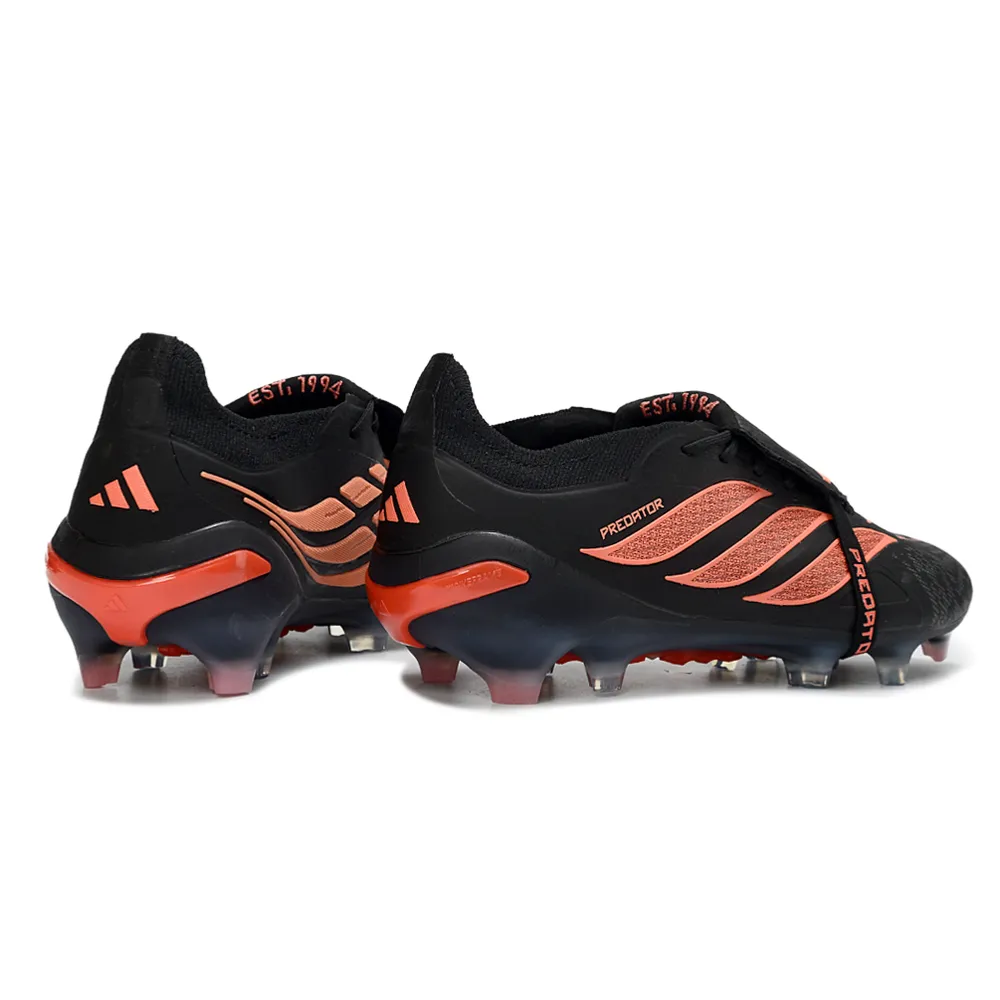 Chuteira Campo Adidas Predator Tongue 26 Elite FG Preto e Laranja