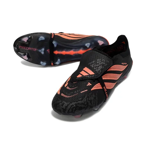 Chuteira Campo Adidas Predator Tongue 26 Elite FG Preto e Laranja