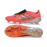Chuteira Campo Adidas Predator Tongue 26 Elite FG Rosa, Preto e Dourado - imagem 5