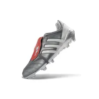 Chuteira Campo Adidas Predator Mania FG Cinza e Vermelho - imagem 4