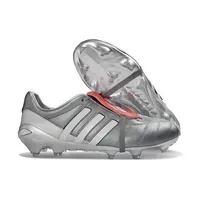 Chuteira Campo Adidas Predator Mania FG Cinza e Vermelho - imagem 5