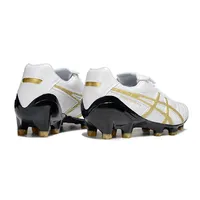 Chuteira Campo Asics Lethal Testimonial 4 FG Branca, Dourado e Preto - imagem 3