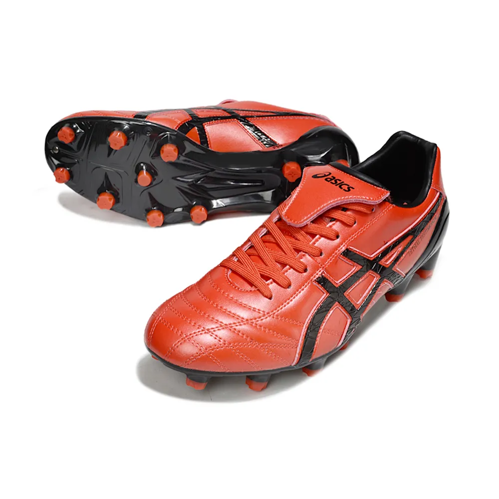 Chuteira Campo Asics Lethal Testimonial 4 FG Vermelho e Preto