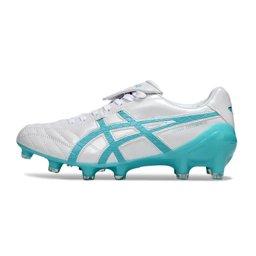 Chuteira Campo Asics Lethal Testimonial 4 FG Branco e Azul