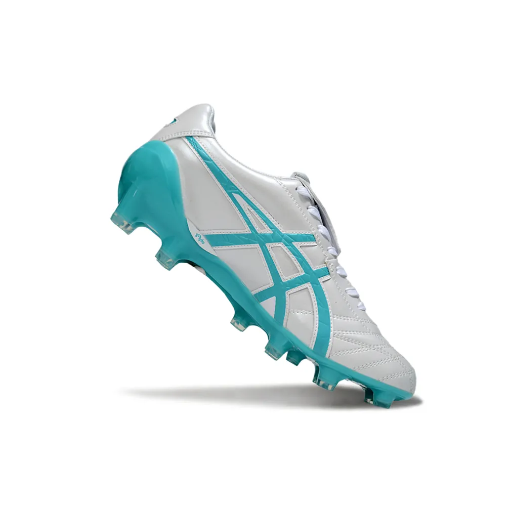 Chuteira Campo Asics Lethal Testimonial 4 FG Branco e Azul