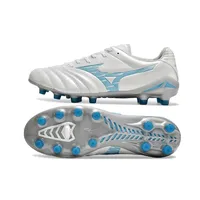 Chuteira Campo Mizuno Morelia Neo 4 Beta FG Branco e Azul - imagem 6
