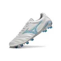 Chuteira Campo Mizuno Morelia Neo 4 Beta FG Branco e Azul - imagem 3