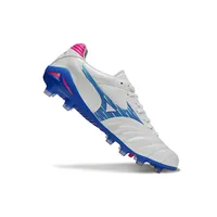 Chuteira Campo Mizuno Morelia Neo 4 Beta FG Branco, Azul e Rosa - imagem 2