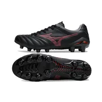 Chuteira Campo Mizuno Morelia Neo 4 Beta FG Preto e Vermelho - imagem 2