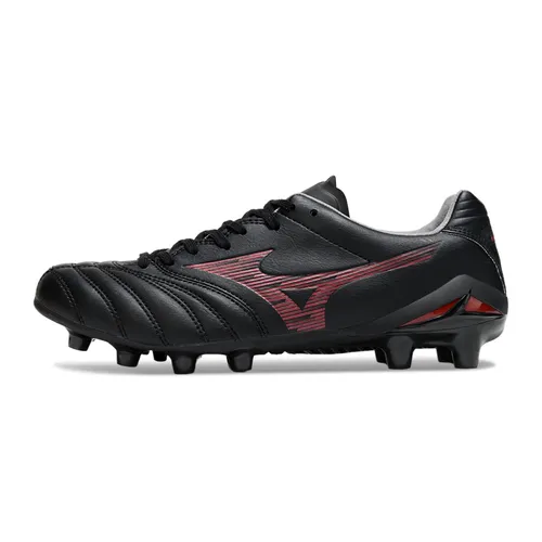 Chuteira Campo Mizuno Morelia Neo 4 Beta FG Preto e Vermelho