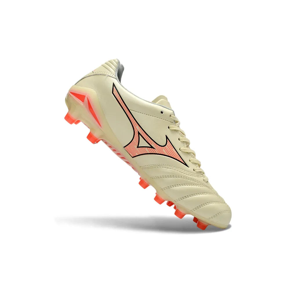 Chuteira Campo Mizuno Morelia Neo 4 Beta FG Bege