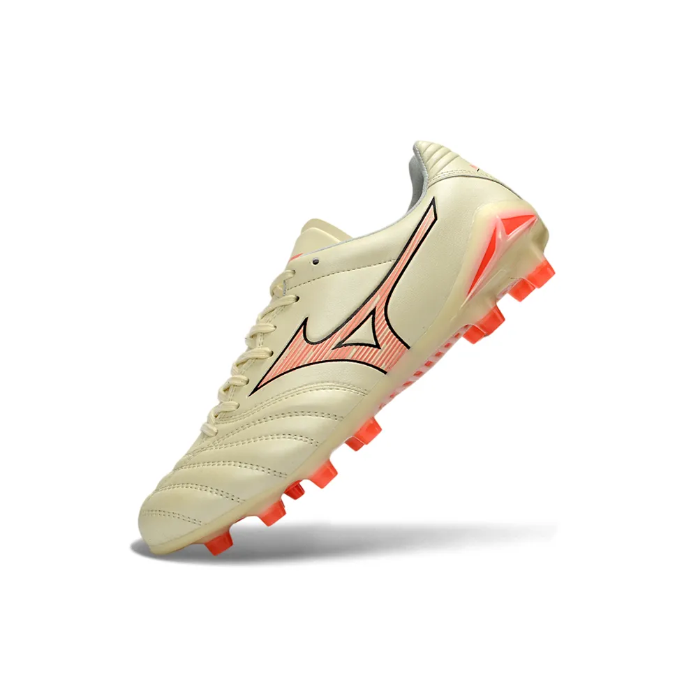 Chuteira Campo Mizuno Morelia Neo 4 Beta FG Bege