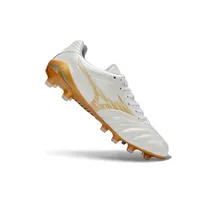 Chuteira Campo Mizuno Morelia Neo 4 Beta FG Branco e Dourado - imagem 4