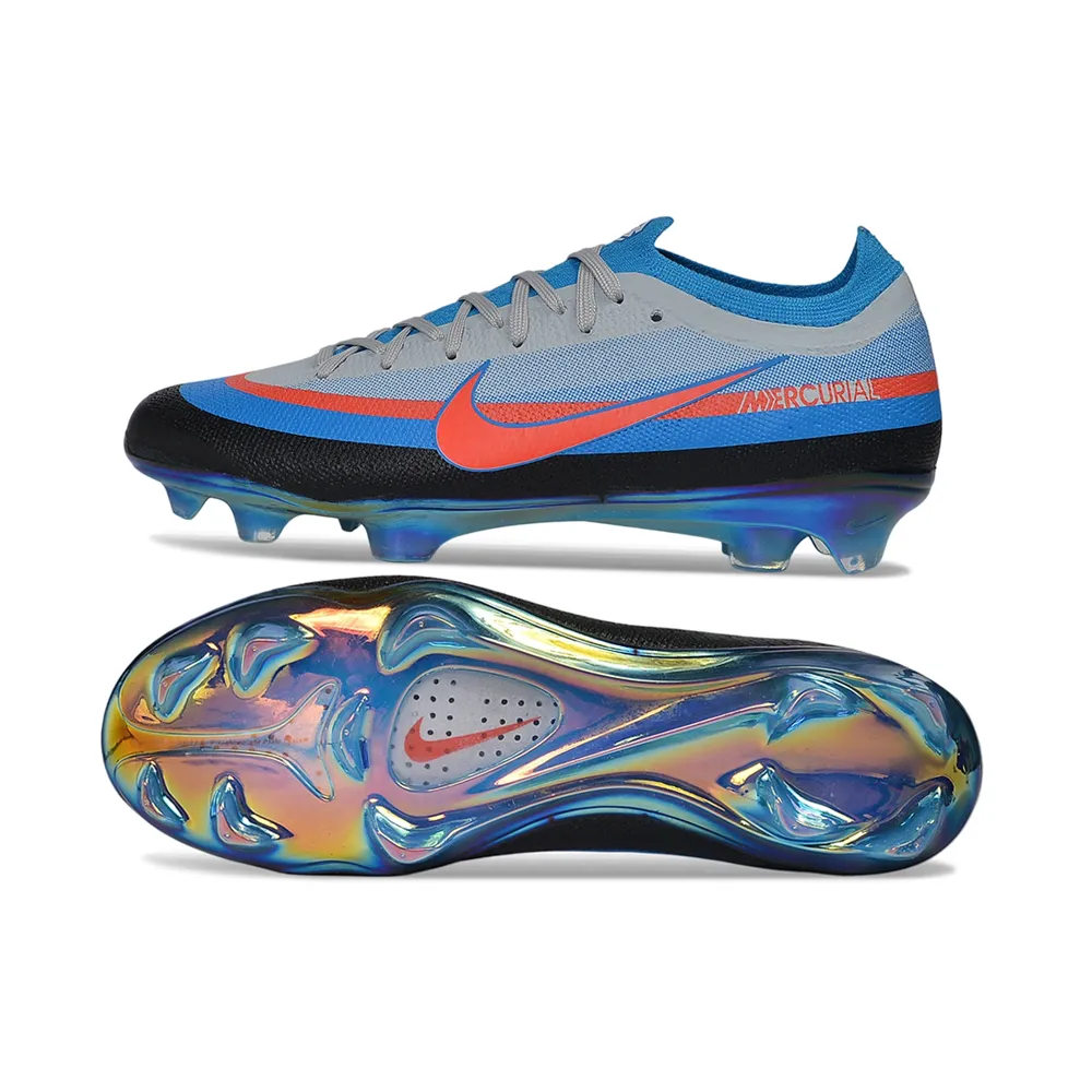 Chuteira Campo Nike Mercurial Vapor 17 Elite FG Azul, Preto e Laranja