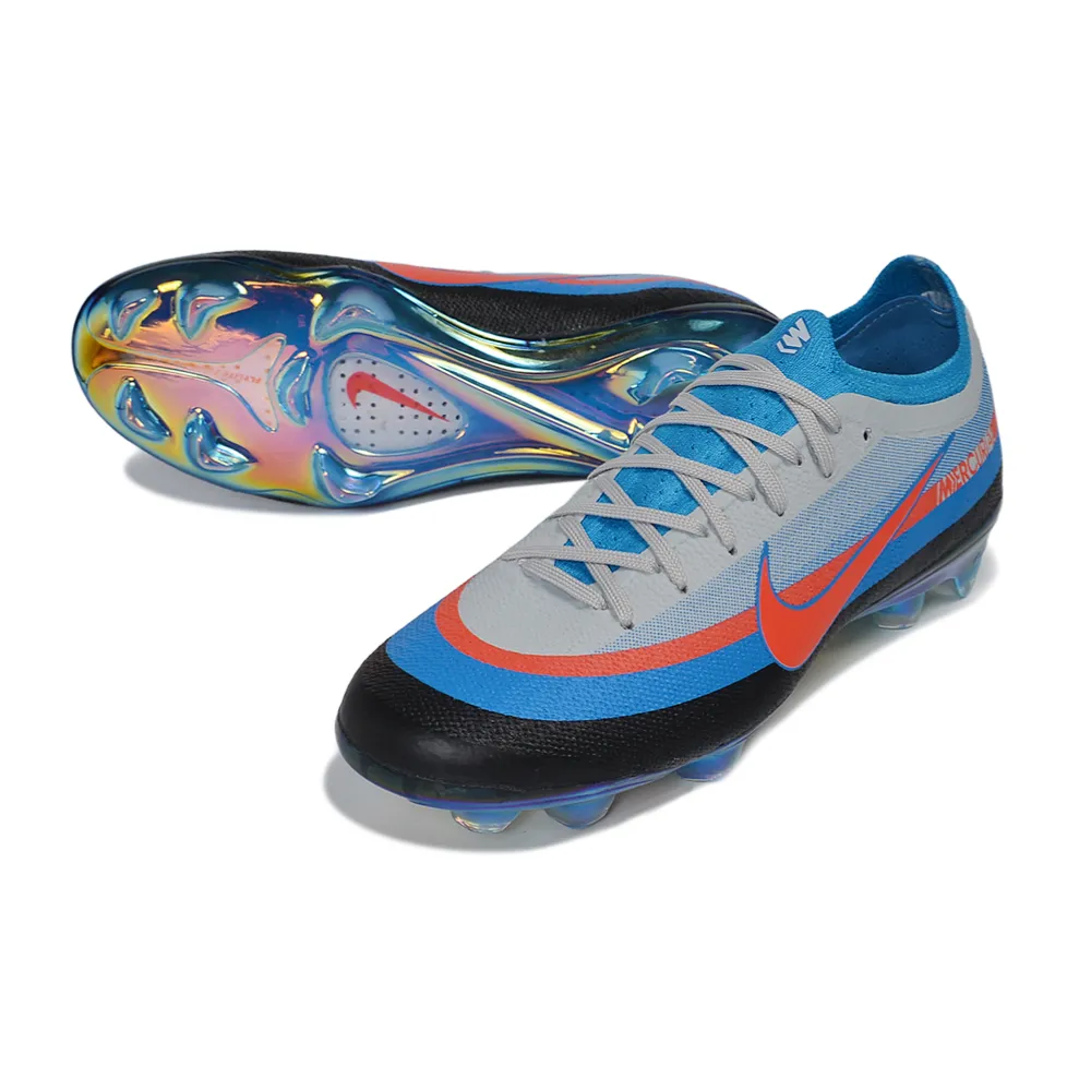 Chuteira Campo Nike Mercurial Vapor 17 Elite FG Azul, Preto e Laranja